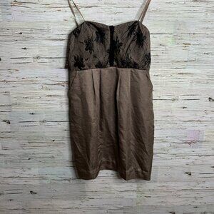 Bcbgeneration  strapless dress lace brown black bcbg size 10
